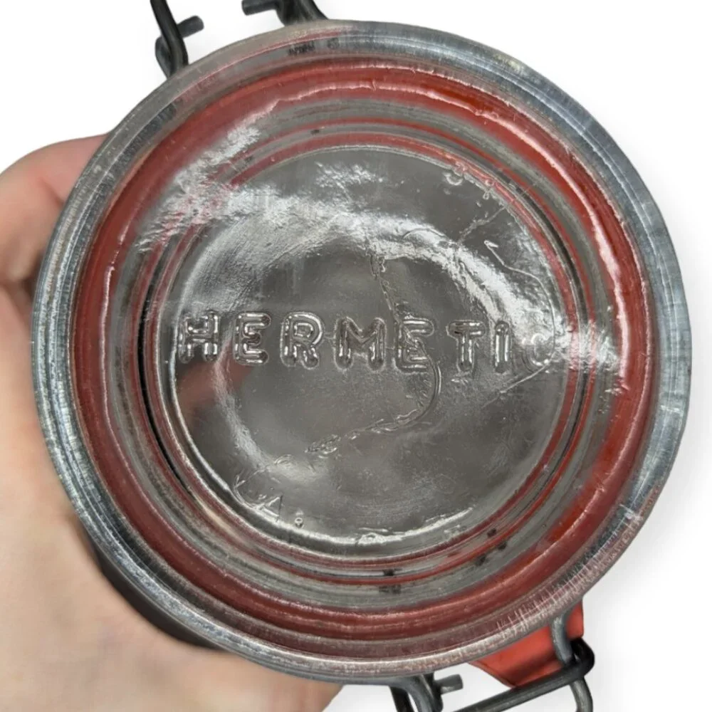 Vintage Hermetic Glass Storage Canning Jar 500ml Made in England